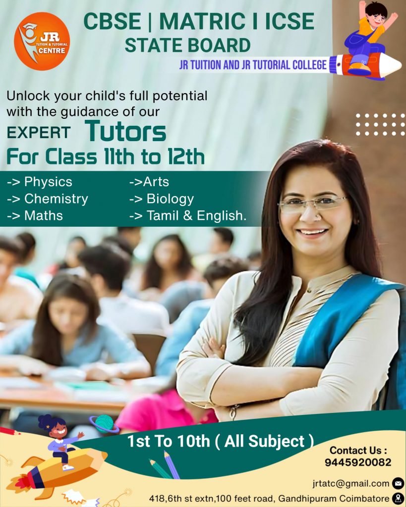 Join the #1 Tuition Centre in Coimbatore! Unlock Your Child’s Academic Excellence with JR Tuition & JR Tutorial College! – Best Tuition Centre in Coimbatore